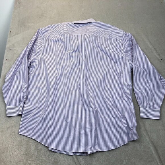Brooks Brothers Mens Dress Shirt Size XXL 18.5 Neck Non Iron Striped Purple - Picture 14 of 16
